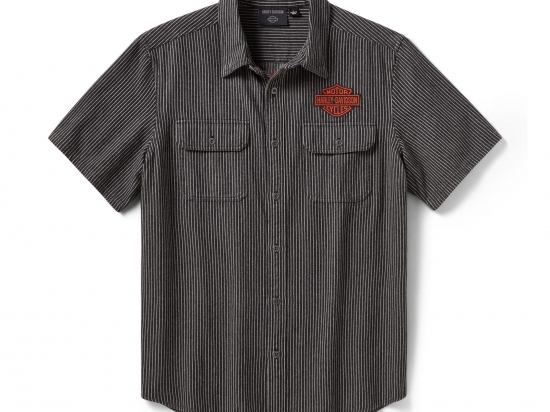 SHIRT-WOVEN,BLACK/DARK GREY ST
