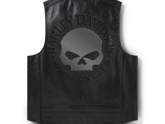 VEST-LEATHER,BLACK