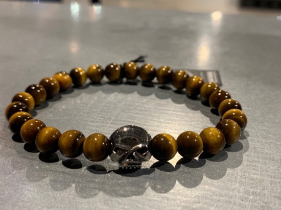 SILVER BRACELET WITH TIGER EYE