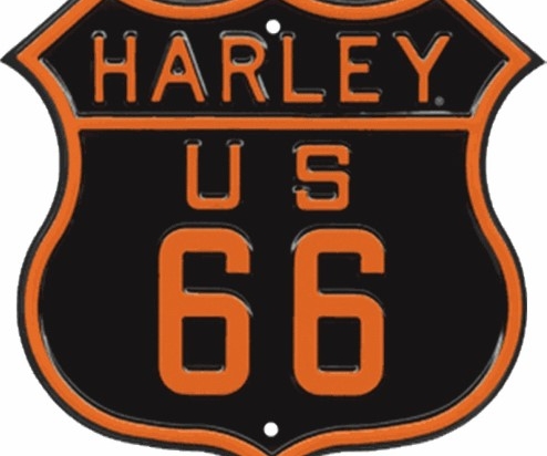 HD ROUTE 66 EMBOSSED STREET SIGN