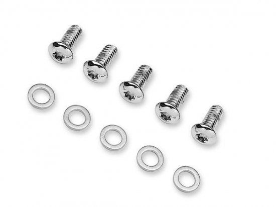 CHROME DERBY COVER SCREW KIT,