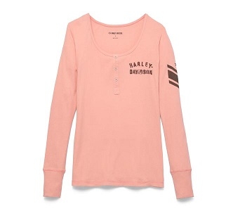 HENLEY-KNIT,PINK