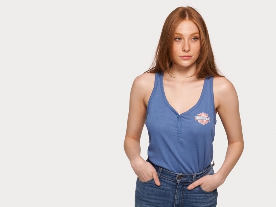 TANK-KNIT,BLUE