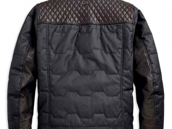 JKT-OUT,QUILTED,LEATHER,ACCENT