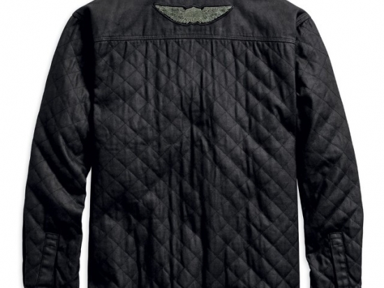 JACKET-QUILTED CANVAS,CTTN,BLK