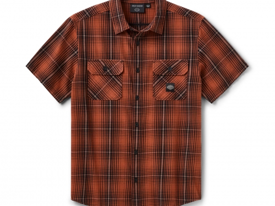 SHIRT-WOVEN,DARK GREY/BLACK PL