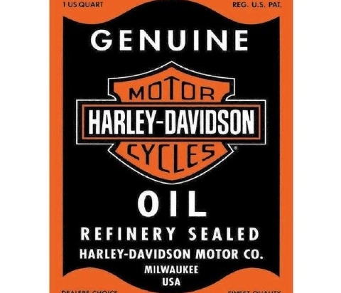 HD OIL CAN RECT TIN SIGN