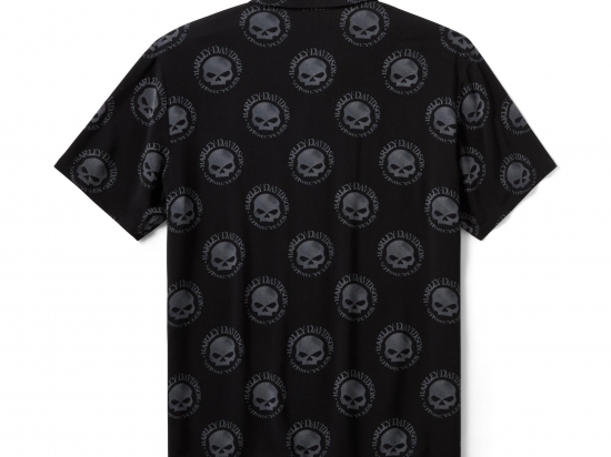 SHIRT-WOVEN,BLACK PRINT