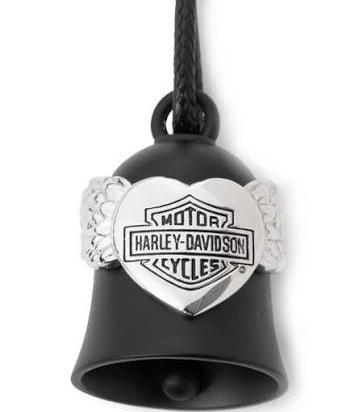 RB HEART WING BELL-BLK/SLV