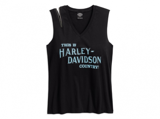 TEE-HARLEY COUNTRY,BLK,B/L