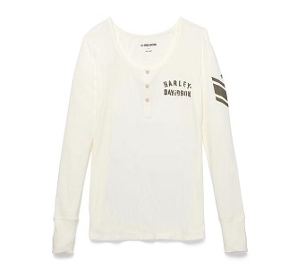 HENLEY-KNIT,OFF WHITE