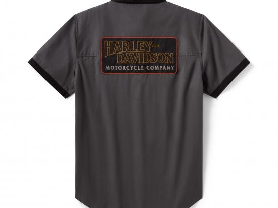 SHIRT-WOVEN,DARK GREY/BLACK