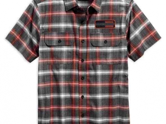 SHIRT-GMIC,S/S,WOVEN,PLD