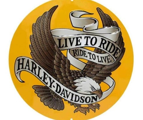 HD LIVE TO RIDE EAGLE SIGN