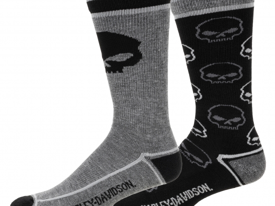 2 PK WILLIE G CREW/BLACK/GRAY (43-46)