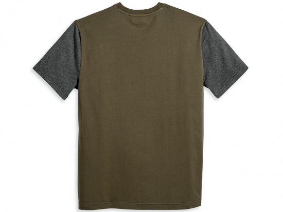 TEE-KNIT,GREEN COLORBLOCK