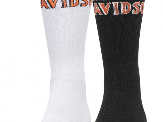 2 PK HARLEY-DAVIDSON MID CALF/BLACK/WHITE MAAT: 37-40