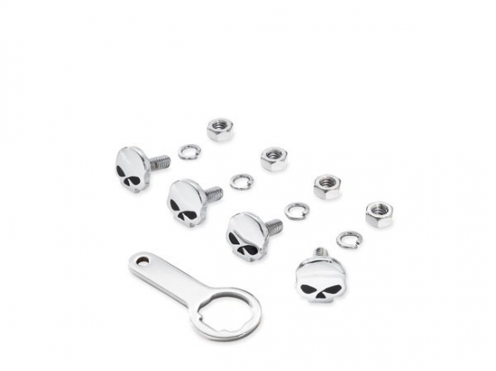 LICENSE PLATE BOLT KIT, SKULL