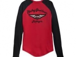 HENLEY-KNIT,RED COLORBLOCK