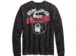 TEE-SLUB,L/S,WAFFLE KNT,BLK