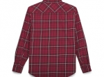 SHIRT-WOVEN,RED PLAID