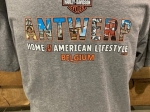 GRUNGE TEXT T-SHIRT HEATHER GREY XL