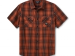 SHIRT-WOVEN,DARK GREY/BLACK PL