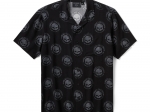 SHIRT-WOVEN,BLACK PRINT