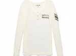HENLEY-KNIT,OFF WHITE
