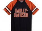 TEE-KNIT,BLACK/ORANGE