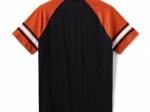 TEE-KNIT,BLACK/ORANGE
