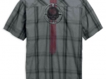 SHIRT-SKULL TARGET,S/S,WVN,PLD