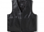 VEST-LEATHER,BLACK