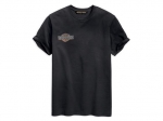 TEE-CHAIN STITCHED,S/S,KNT,BLK