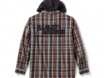 SHIRT-WOVEN,WARM GREY/DARK GRE