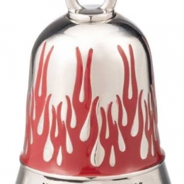 RB BRASS BLK FLAME BELL - SLV/RED