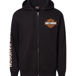 Black B&S Zip Hoodie-XXXL