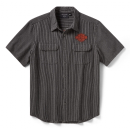 SHIRT-WOVEN,BLACK/DARK GREY ST