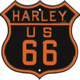 HD ROUTE 66 EMBOSSED STREET SIGN