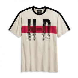 TEE-HD CHEST STRIPE,S/S,KNT,OF