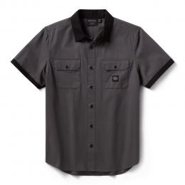 SHIRT-WOVEN,DARK GREY/BLACK