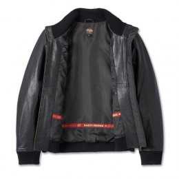 JACKET-120TH,LEATHER,BOMBER,BL