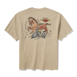 TEE-KNIT,DICKIES,HORSEPOWER,TAN