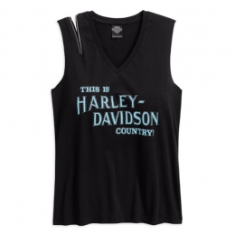 TEE-HARLEY COUNTRY,BLK,B/L