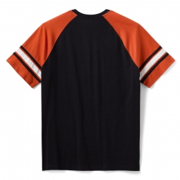 TEE-KNIT,BLACK/ORANGE