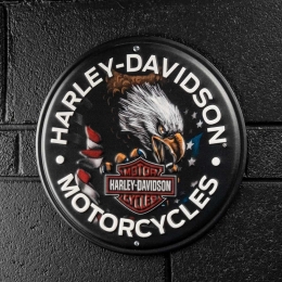 H-D Patriotic Eagle Metal Sign