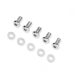 CHROME DERBY COVER SCREW KIT,