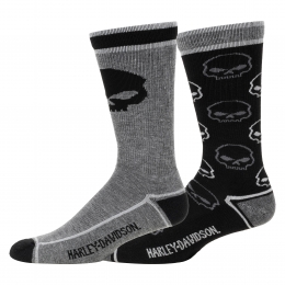 2 PK WILLIE G CREW/BLACK/GRAY (43-46)