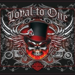 HD LOYAL TO ONE SKULL MAGNET