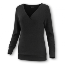 SWEATER-WOOL BLEND CROSSOVER,L